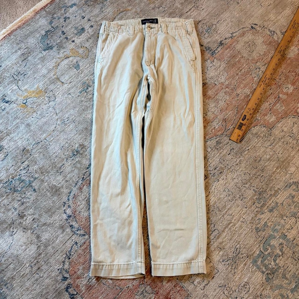Abercrombie & Fitch 90s Loose Chino Pants Mens 30x32 Cream Tan Khakis